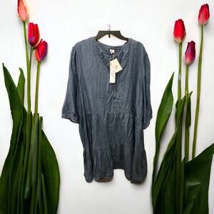 Ever New Melbourne Judy‎ Curve Size 22 Denim Blue Color Shock Dress Mid Wash NWT